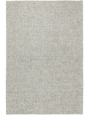 Heather Chunky Wool Rug in Grey