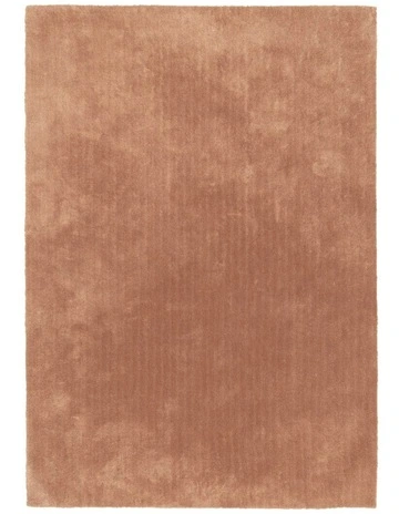 Nellie Warm Peach Shag Rug in Peach
