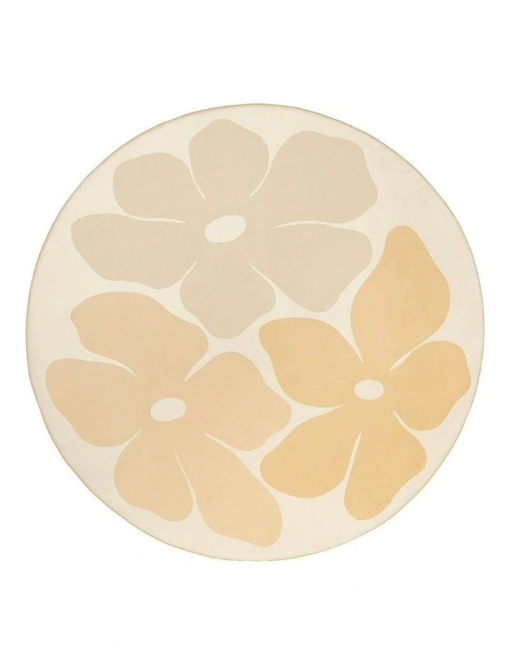 Gwen Flowers Rollie Pollie Round Playmat in Yellow image 1