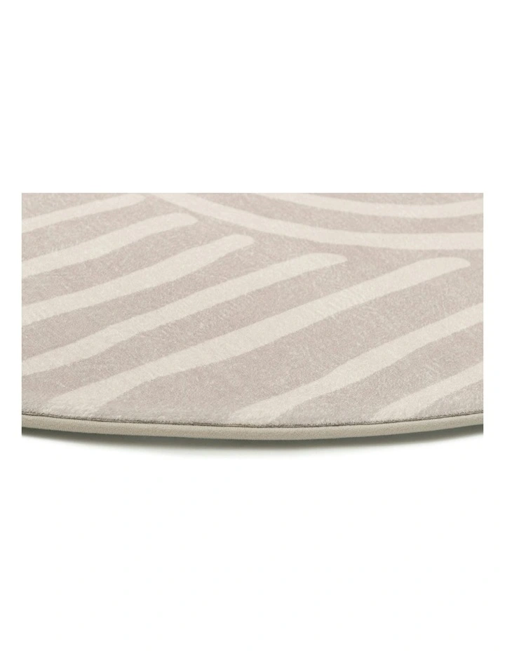 Idra Neutral Abstract Rollie Pollie Round Playmat in Beige image 2