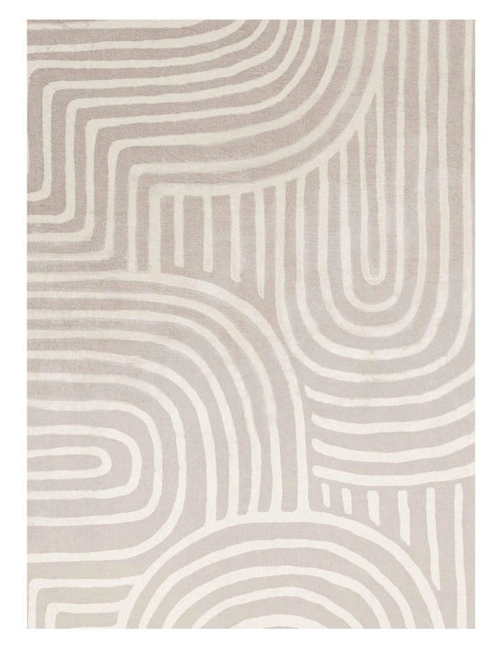 Idra Neutral Abstract Rollie Pollie Round Playmat in Beige image 4