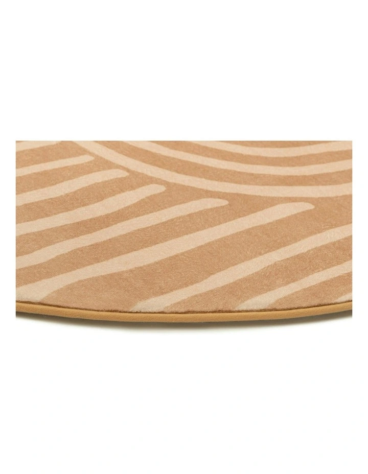 Koru Abstract Rollie Pollie Round Playmat in Brown image 2