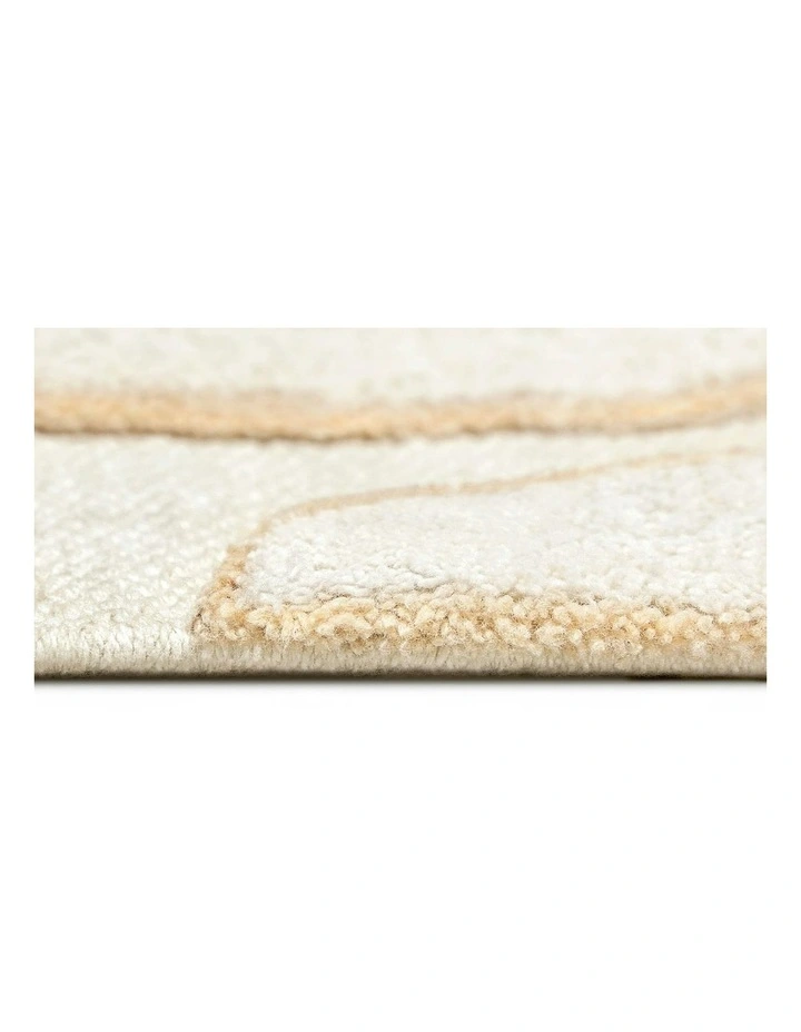 Lola Abstract Cotton Washable Rug in Cream image 5
