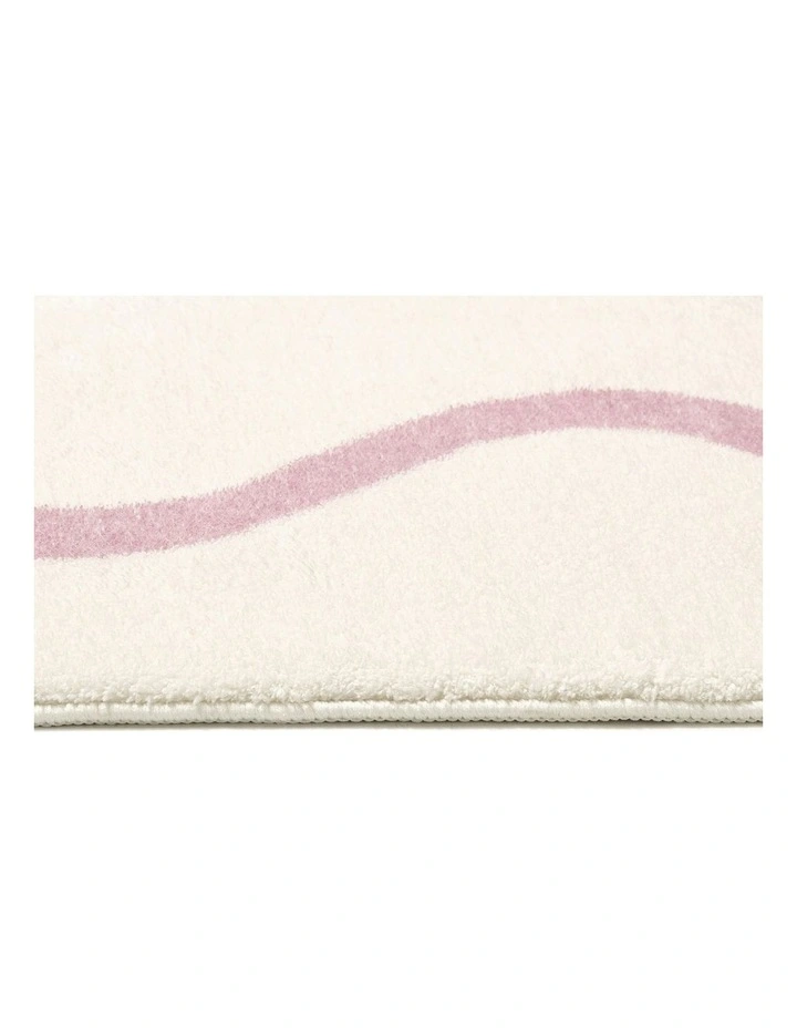 Juliana Wiggle Bordered Washable Rug in Cream image 3