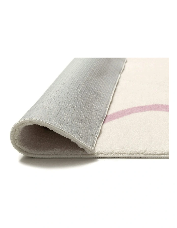 Juliana Wiggle Bordered Washable Rug in Cream image 4