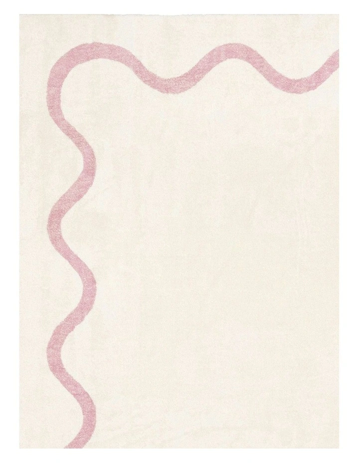 Juliana Wiggle Bordered Washable Rug in Cream image 5