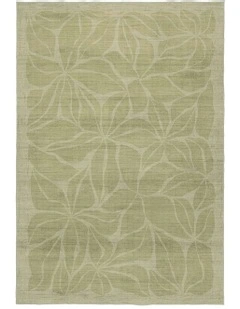 Savona Botanical Washable Rug in Green