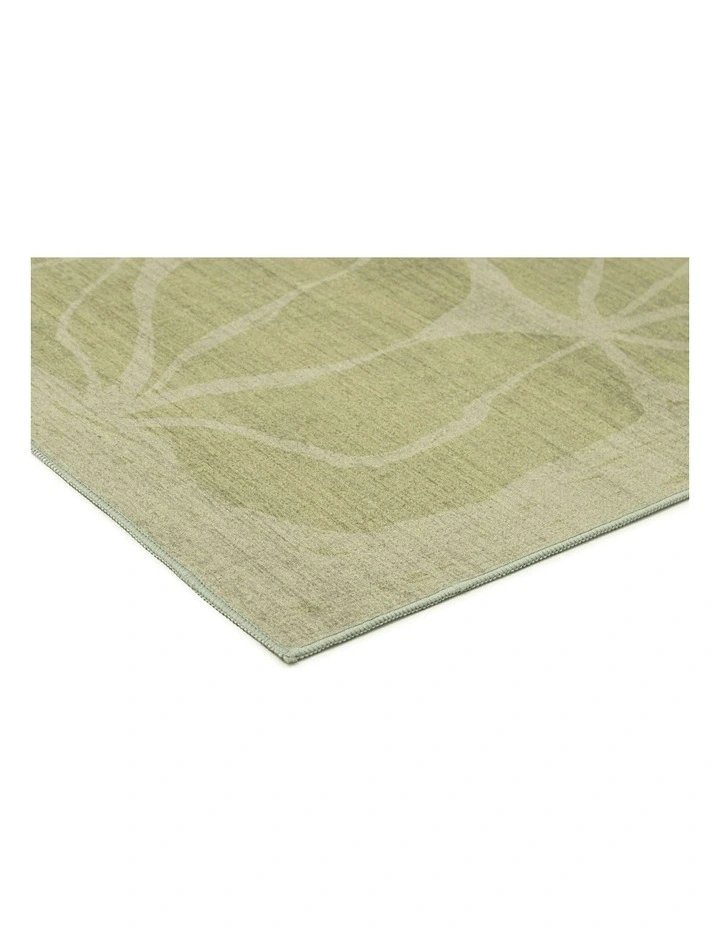 Savona Botanical Washable Rug in Green image 2