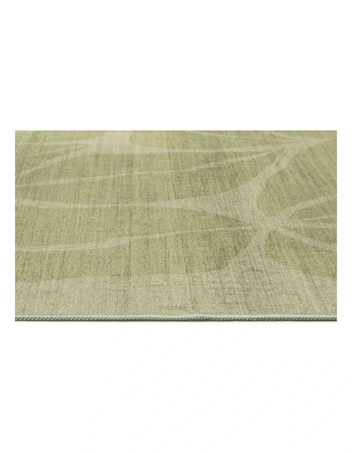 Savona Botanical Washable Rug in Green image 3