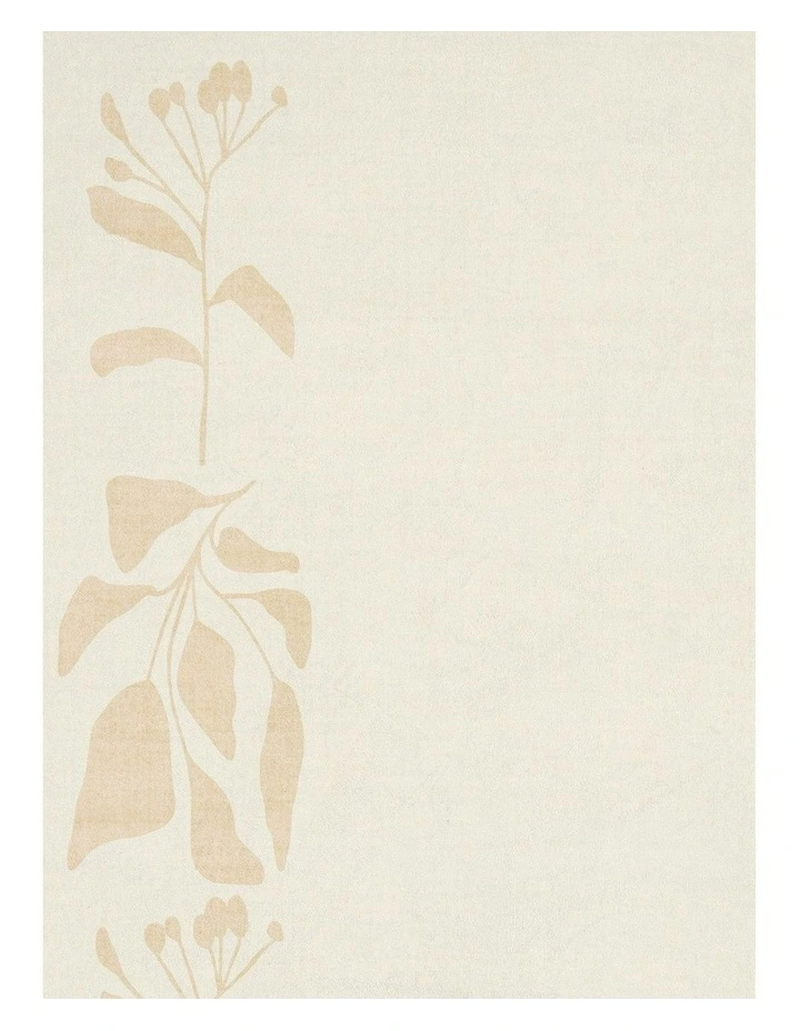 Eugenie Botanical Border Washable Rug in Neutral image 5