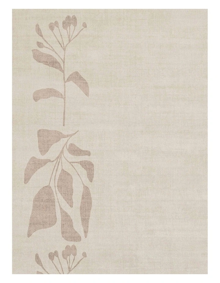 Solange Botanical Border Washable Rug in Brown image 5
