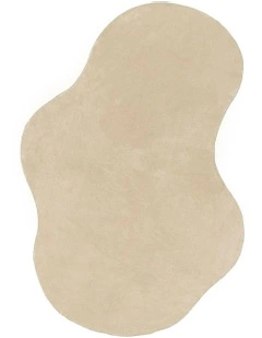 Viveca Irregular Shape Washable Rug in Beige