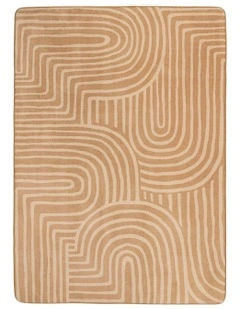 Koru Abstract Rollie Pollie Playmat in Brown