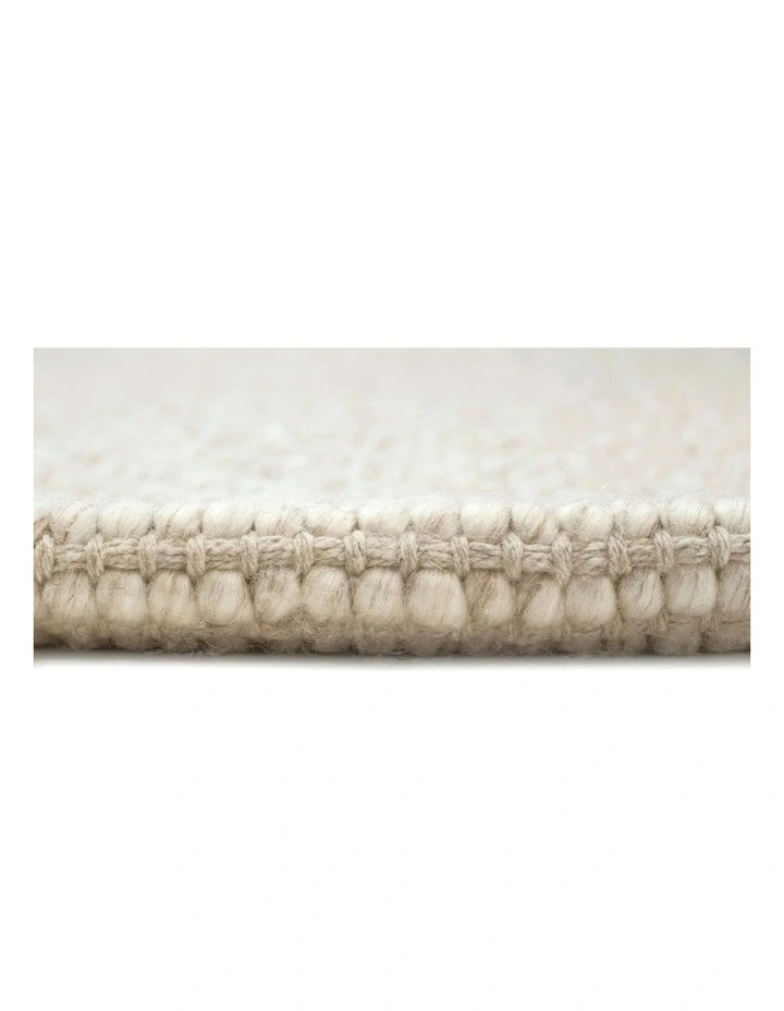 Noemie Chunky Wool Rug in Cream/Beige image 6