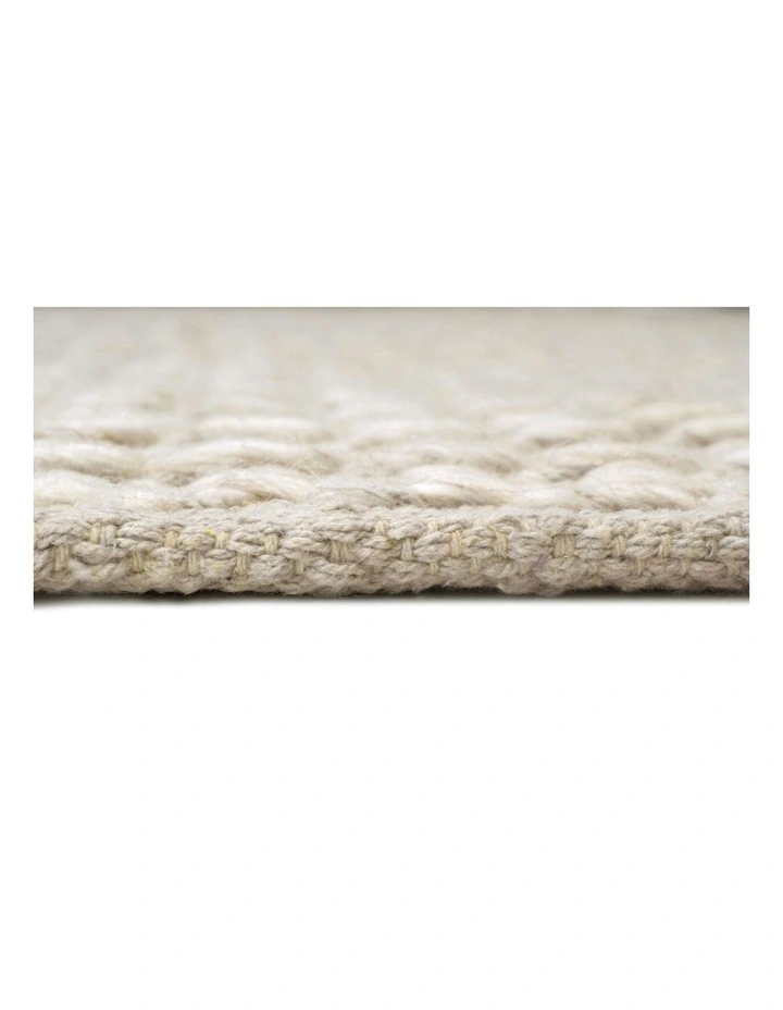 Tocarra Chunky Wool Rug in Cream image 6