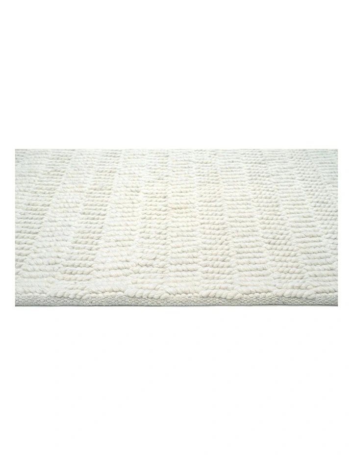 Blanca Textured Wool Rug in Ivory image 3