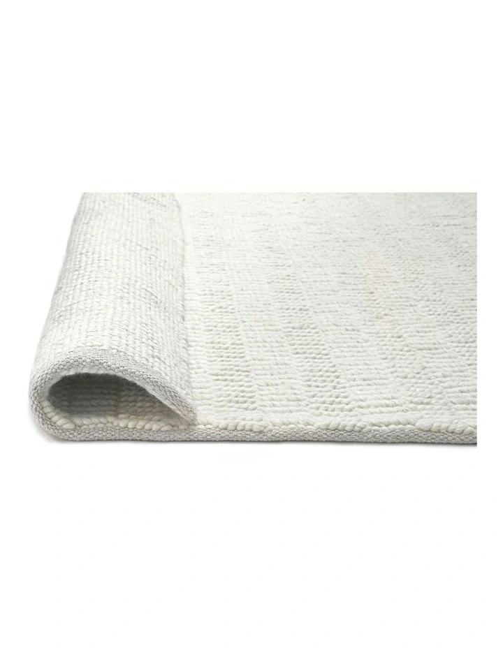 Blanca Textured Wool Rug in Ivory image 4