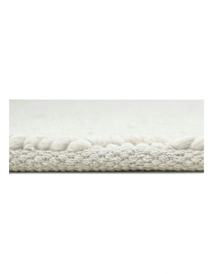 Blanca Textured Wool Rug in Ivory image 6
