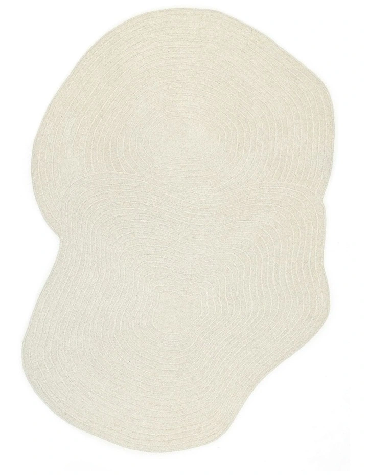 Nafiya Modern Hand-Tufted Wool Rug in Cream image 1