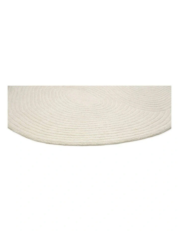 Nafiya Modern Hand-Tufted Wool Rug in Cream image 2