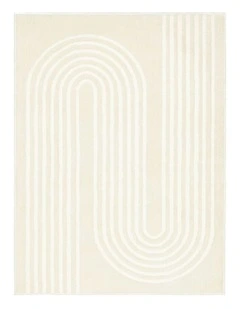 Kaveri Modern Washable Rug in Neutral