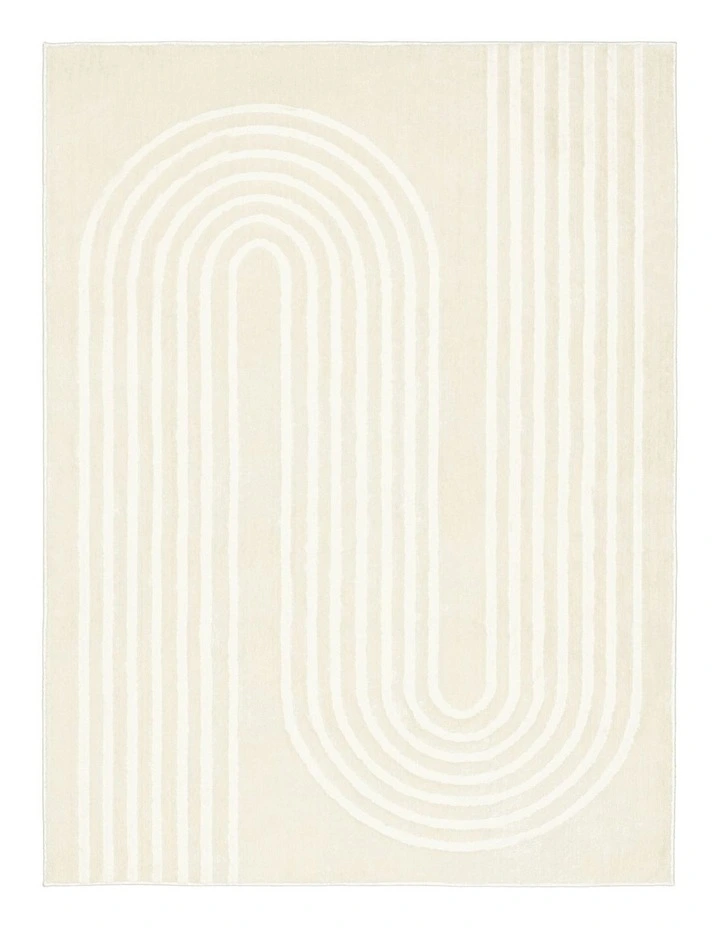 Kaveri Modern Washable Rug in Neutral image 1