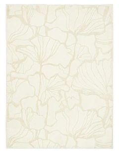 Safiya Abstract Washable Rug in Neutral