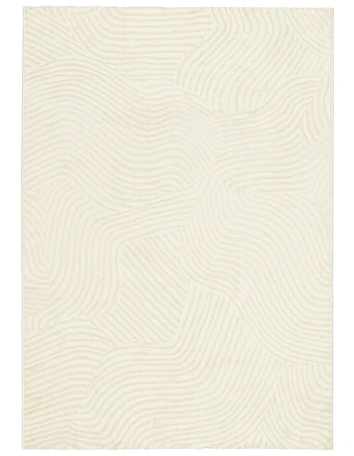 Idina Abstract Washable Rug in Neutral image 1