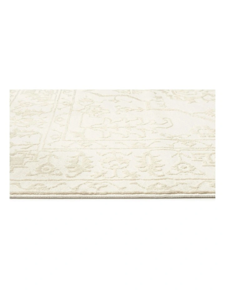 Lianda Medallion Washable Rug in Neutral image 3