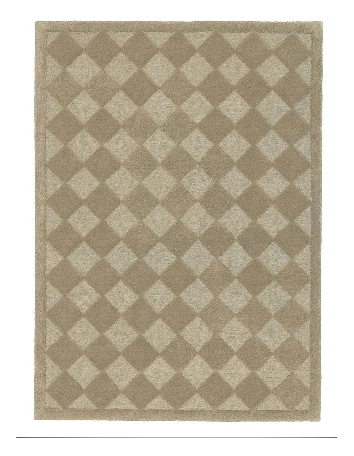 Canaya Diamond Hand-Tufted Rug in Beige image 1