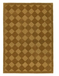 Emeka Diamond Hand-Tufted Rug in Moss Brown