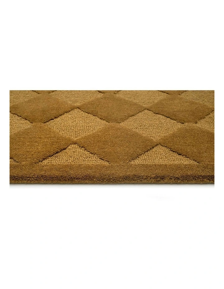 Emeka Diamond Hand-Tufted Rug in Moss Brown image 3