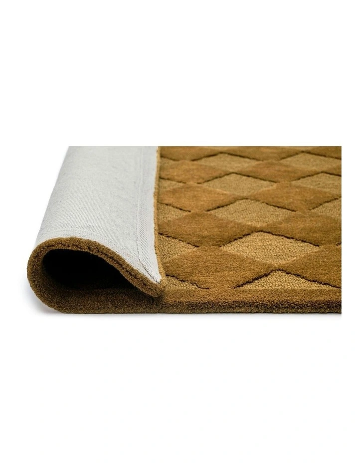 Emeka Diamond Hand-Tufted Rug in Moss Brown image 4