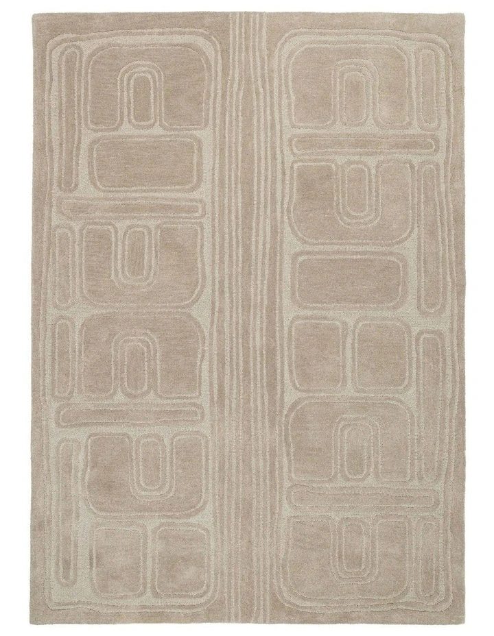 Jafina Abstract Hand-Tufted Rug in Beige image 1
