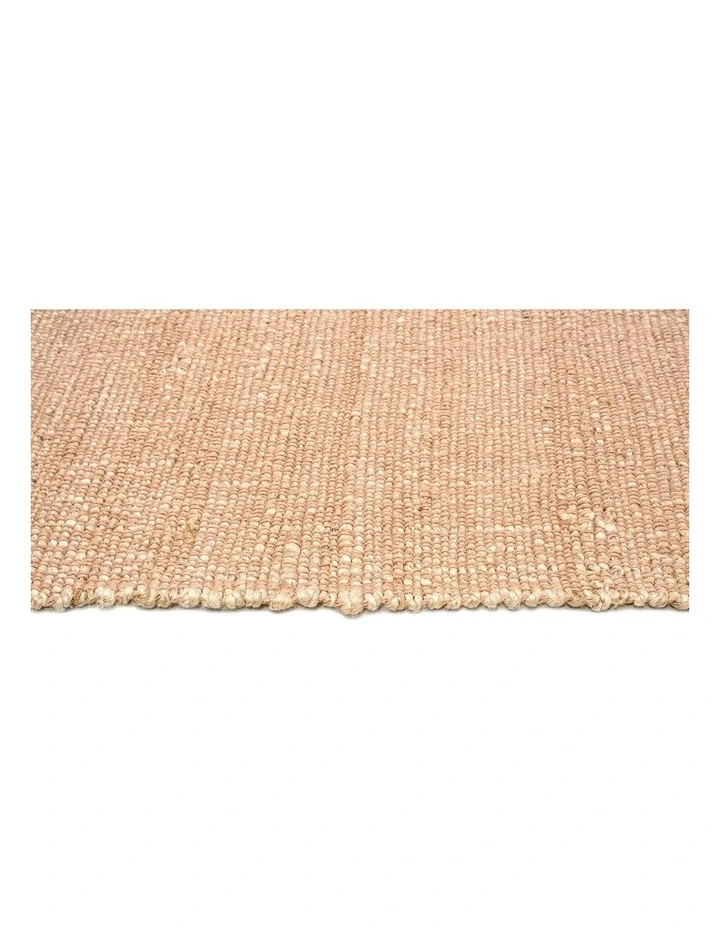 Briony Flatweave Jute and Cotton Rug in Peach image 3
