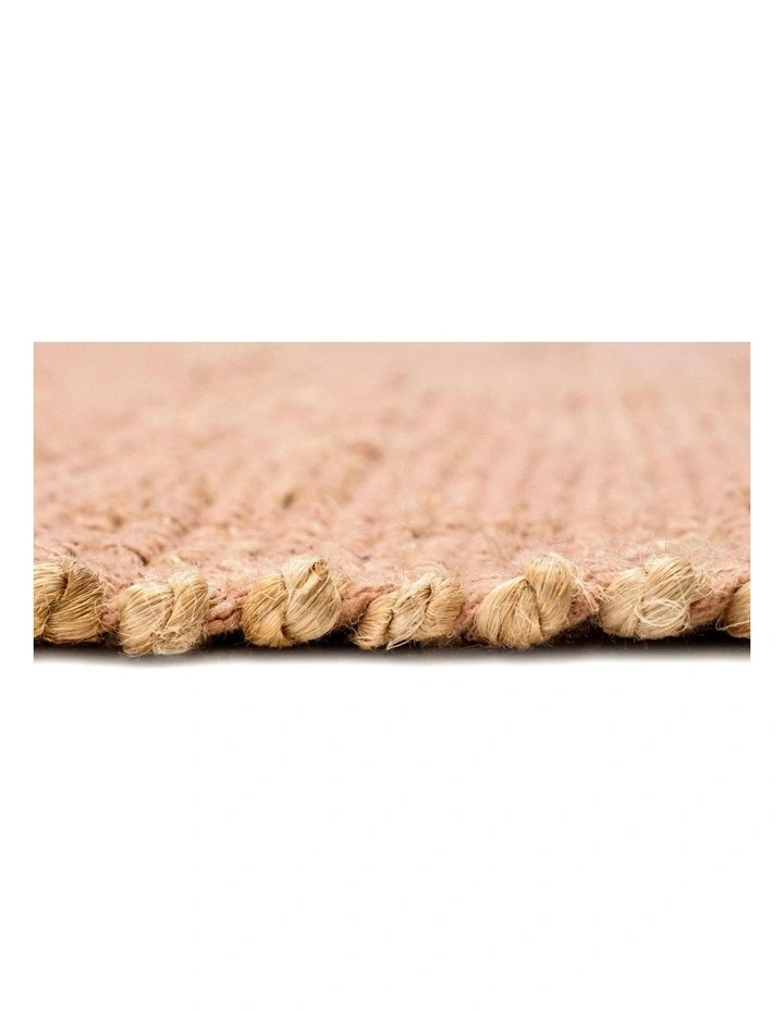 Briony Flatweave Jute and Cotton Rug in Peach image 5