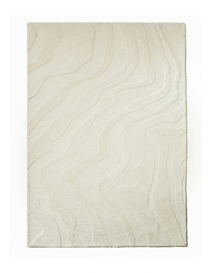 Innaya Abstract Hand-Tufted Wool Rug in Neutral image 1