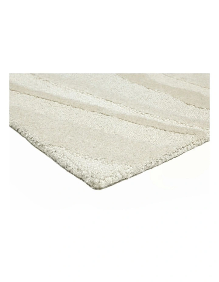 Innaya Abstract Hand-Tufted Wool Rug in Neutral image 2