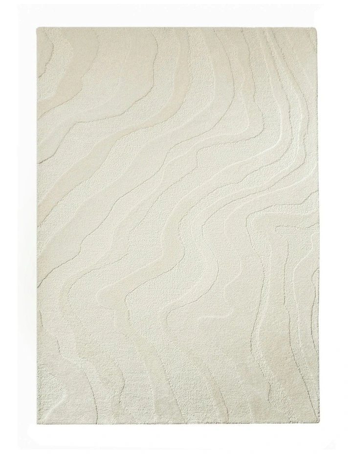 Innaya Abstract Hand-Tufted Wool Rug in Neutral image 6