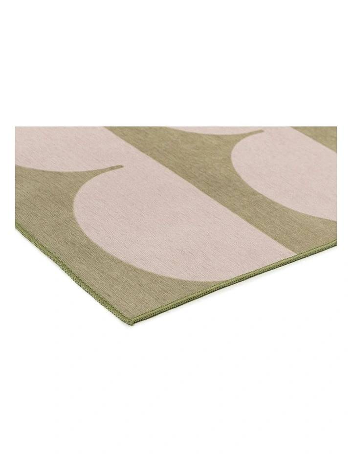 Cleo Arch Pattern Indoor Outdoor Rug in Blush and Sage image 2