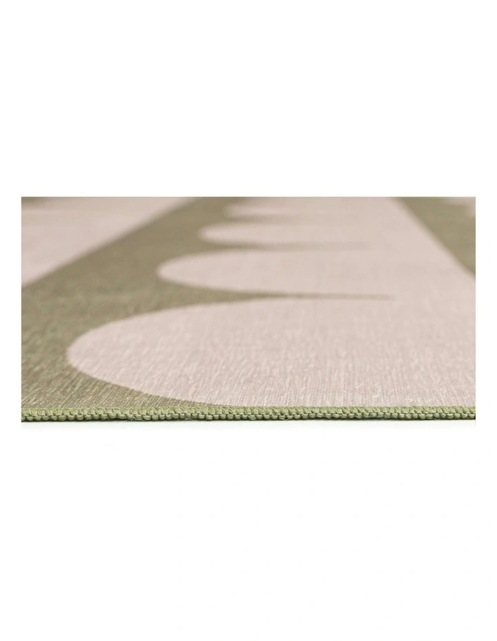 Cleo Arch Pattern Indoor Outdoor Rug in Blush and Sage image 6