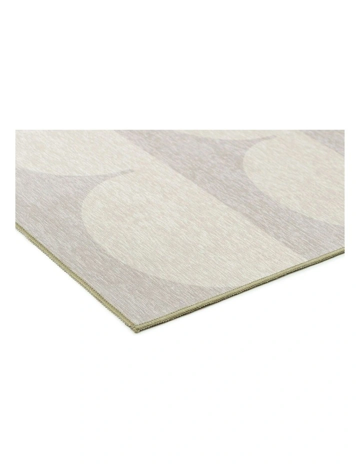 Isolde Arch Stripe Indoor Outdoor Rug in Beige and Light Grey image 2