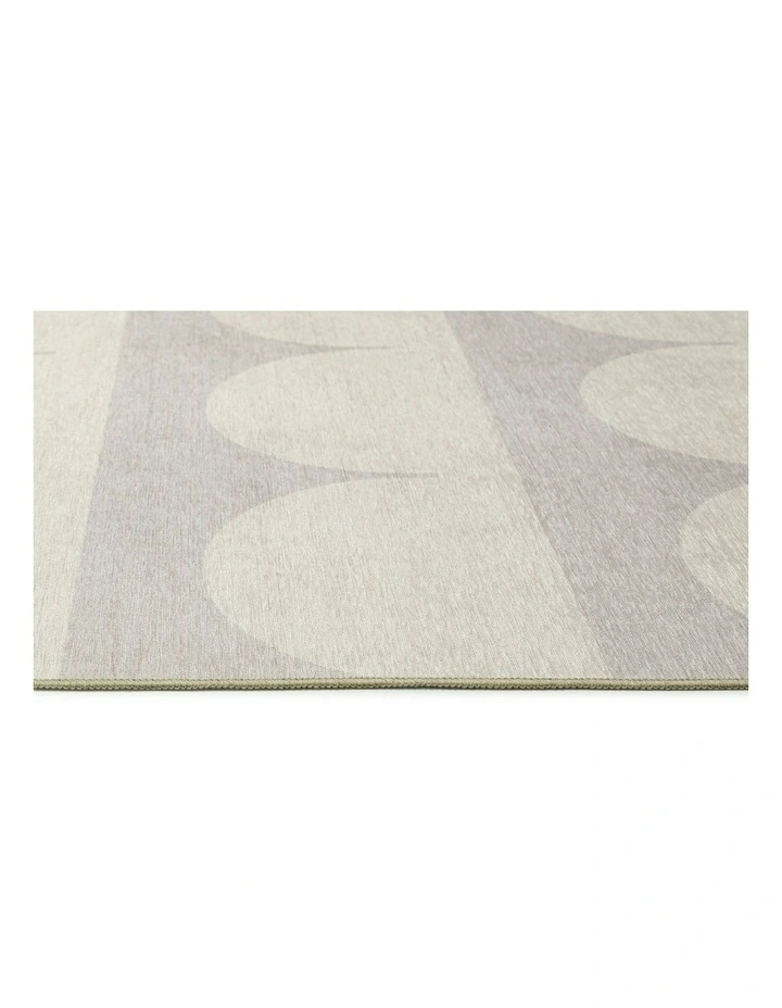 Isolde Arch Stripe Indoor Outdoor Rug in Beige and Light Grey image 3