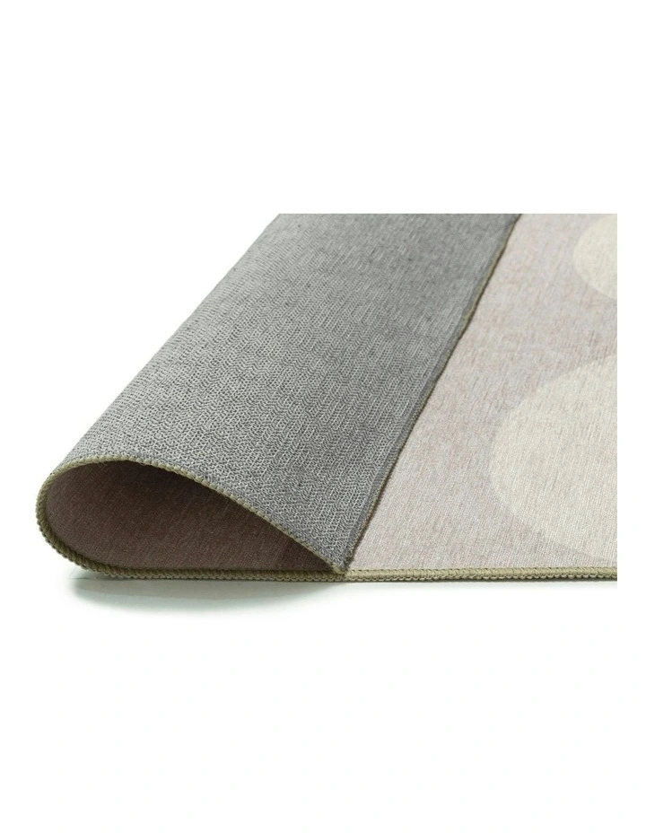 Isolde Arch Stripe Indoor Outdoor Rug in Beige and Light Grey image 4
