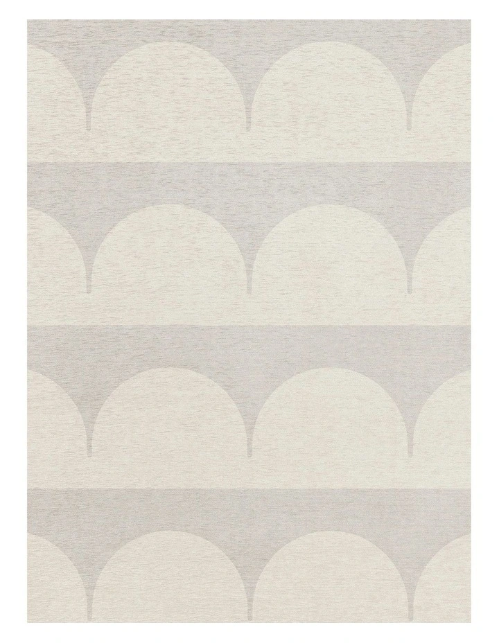 Isolde Arch Stripe Indoor Outdoor Rug in Beige and Light Grey image 5