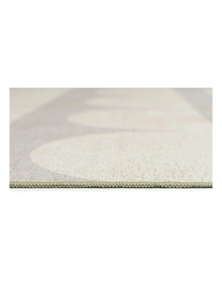 Isolde Arch Stripe Indoor Outdoor Rug in Beige and Light Grey image 6