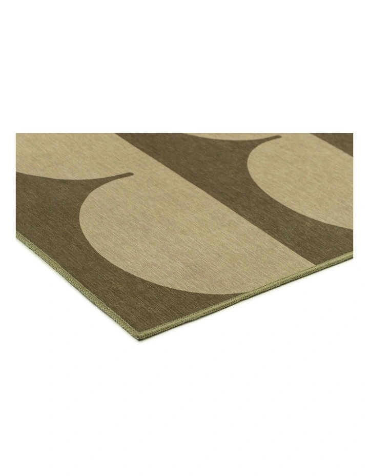 Inez Arch Stripe Indoor Outdoor Rug in Forest and Sage image 2