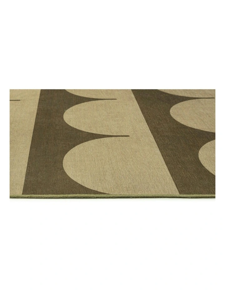 Inez Arch Stripe Indoor Outdoor Rug in Forest and Sage image 3