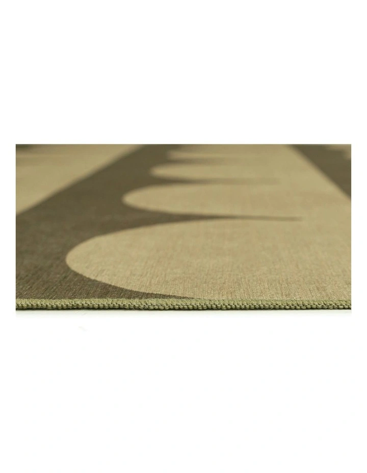 Inez Arch Stripe Indoor Outdoor Rug in Forest and Sage image 6