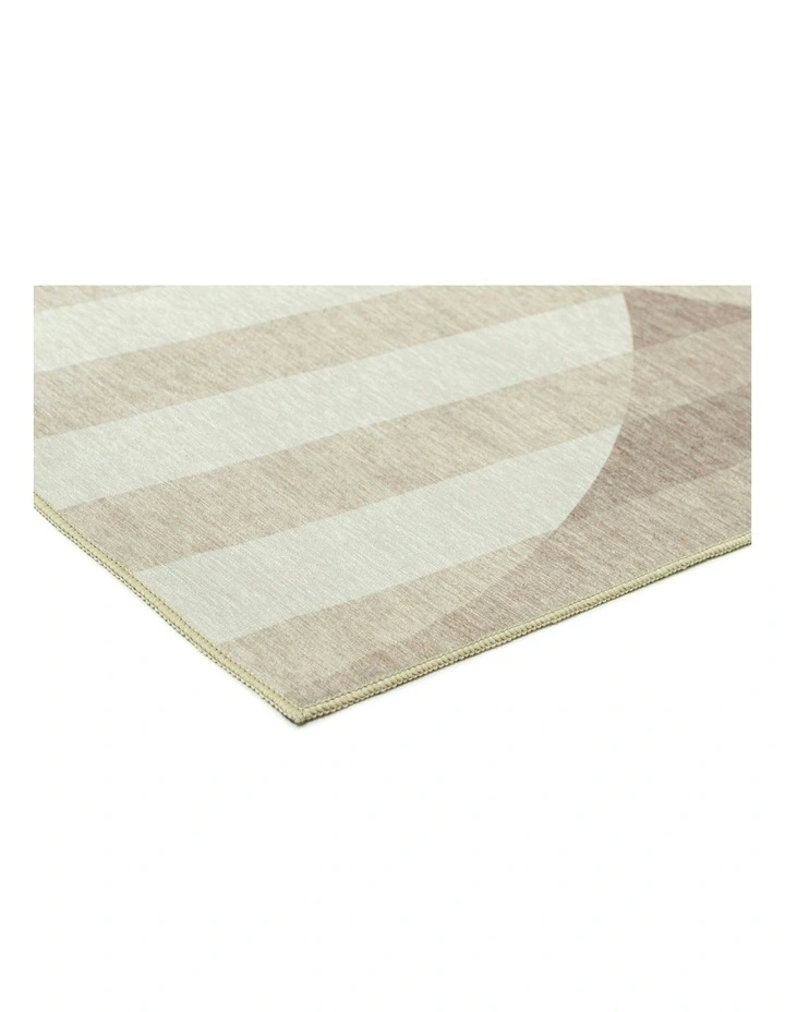 Icarus Abstract Circle Indoor Outdoor Rug in Sand/Warm Taupe image 2